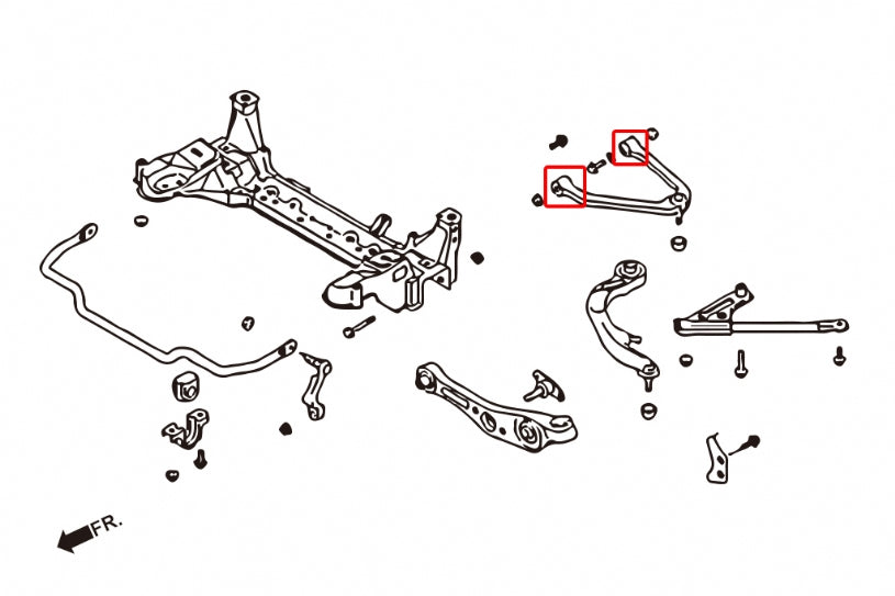 Set bucse brat suspensie superior fata Hardrace pentru Infiniti G / Nissan 350Z - 7245