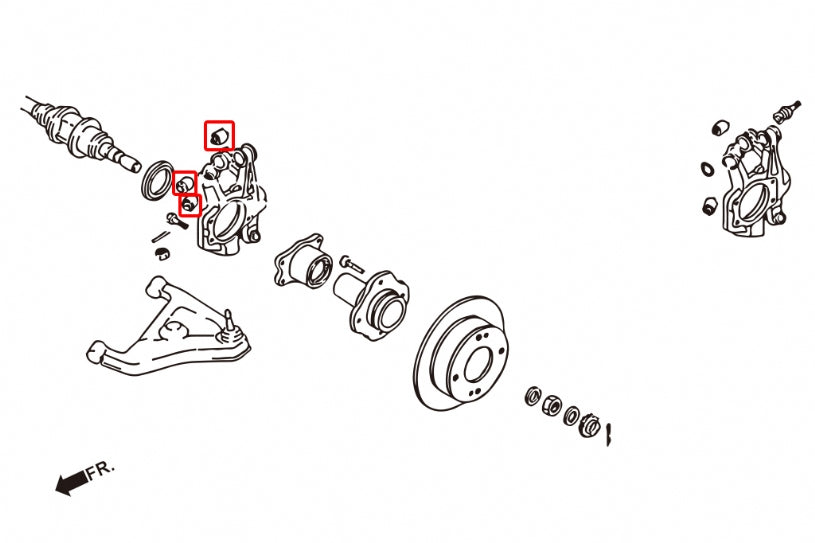Set bucse fuzeta butuc spate Hardrace pentru Nissan 300ZX / Silvia - 6738