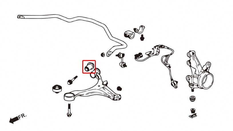 Set bucse brat suspensie inferior fata, bucsa mica Hardrace pentru Honda Civic / Integra - 7629