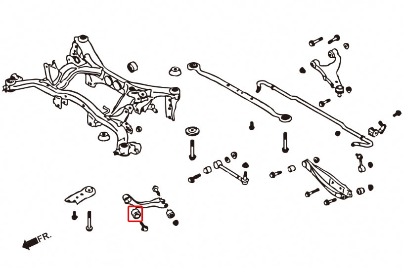 Set bucse brat longitudinal spate Hardrace pentru Subaru Forester / Legacy - 7781