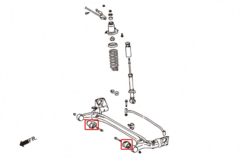 Set bucse sasiu spate Hardrace pentru Toyota Corolla / Prius - 7253