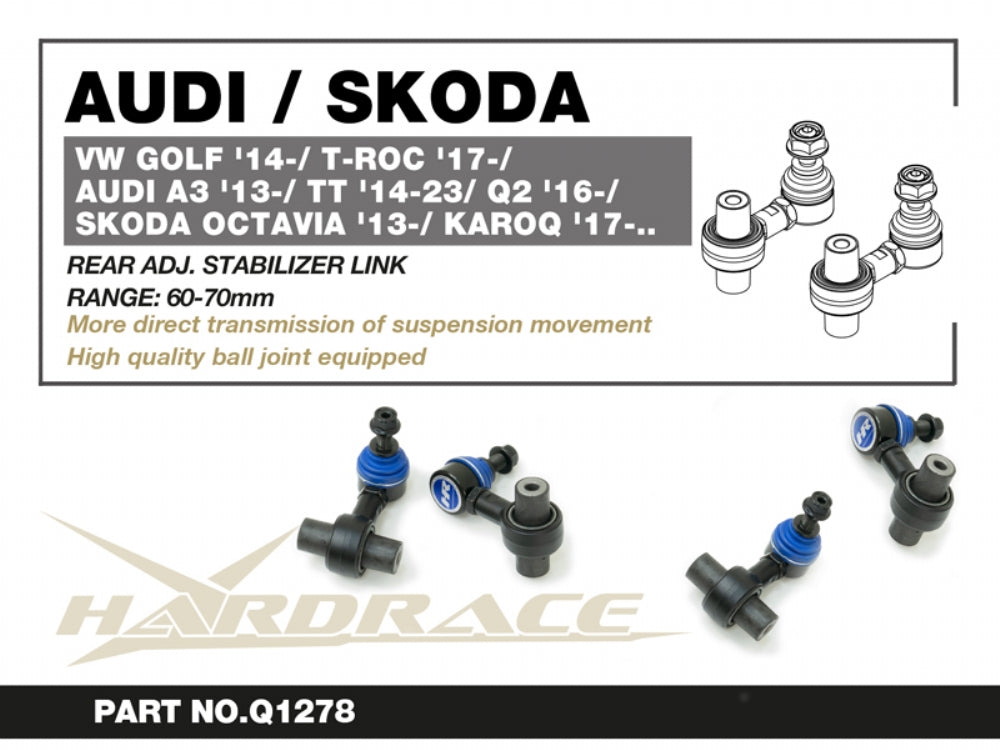Bieleta antiruliu spate reglabila Hardrace pentru Skoda Kodiaq / Superb / Volkswagen Passat / Tiguan - Q1278