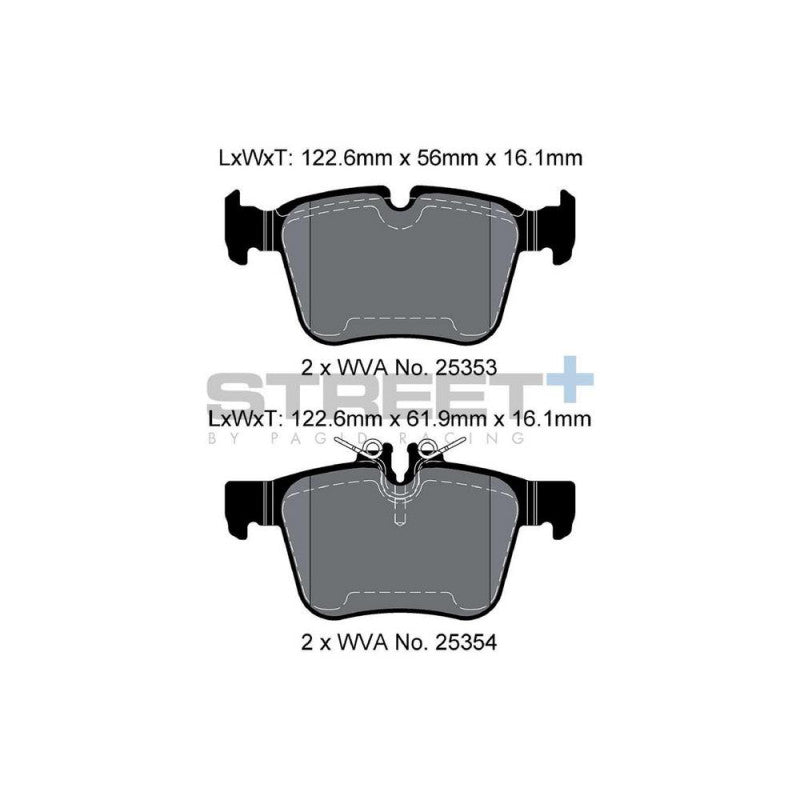Placute Frana Spate Pagid Street+ T8118 - Mercedes-Benz C63 AMG W205