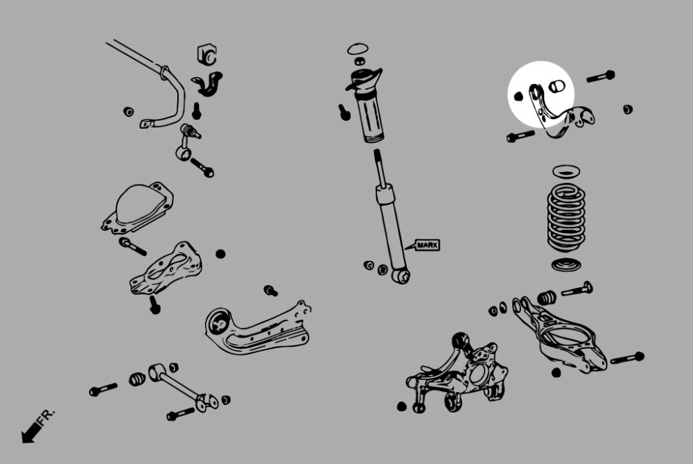 Set bucse brat suspensie superior spate Hardrace pentru Lexus ES / Toyota C-HR / Camry - Q1138