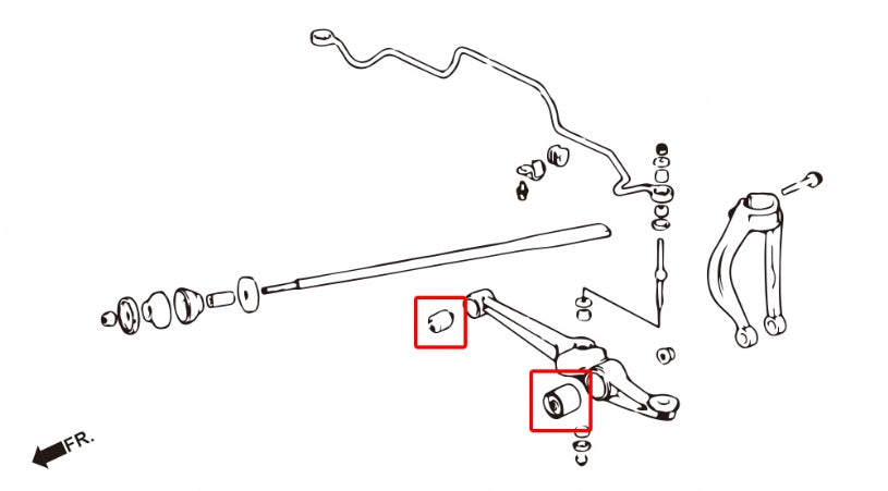 Set bucse brat suspensie inferior fata Hardrace pentru Honda CRX / Civic - 6798