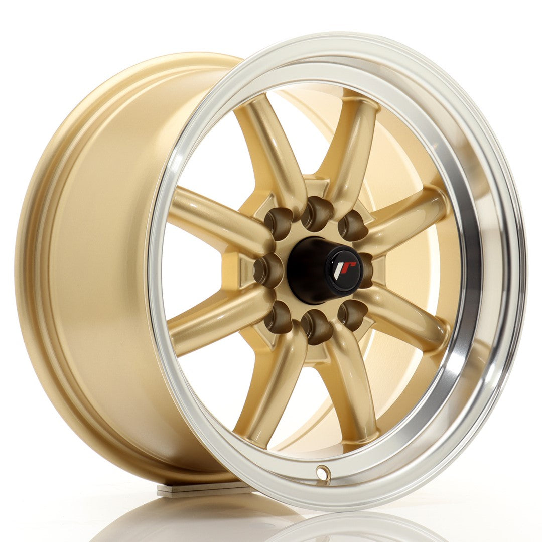 Jante Japan Racing JR19 R15 8J ET20 Auriu cu Buze CNC - PCD Configurabil
