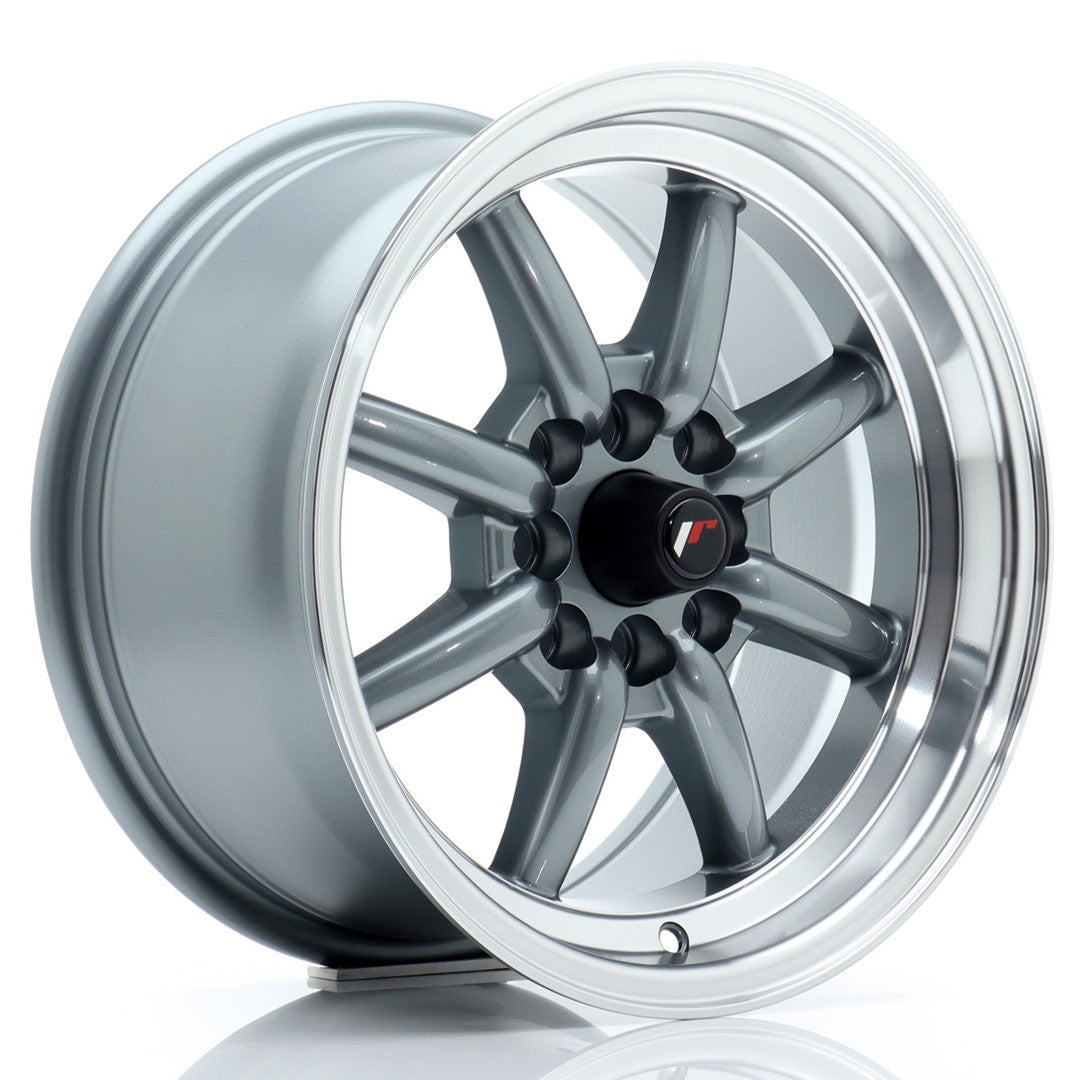 Jante Japan Racing JR19 R15 8J ET20 Gri Metalic cu Buze CNC - PCD Configurabil
