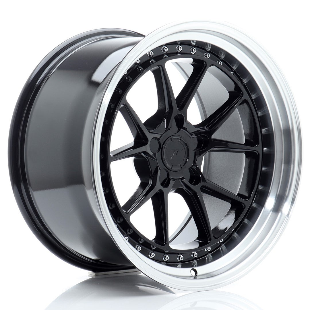 Jante Japan Racing JR39 R18 10.5J Negru Lucios cu Buze CNC - PCD Configurabil