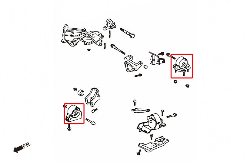 Tampon motor durificat Hardrace pentru Toyota Corolla - 6383