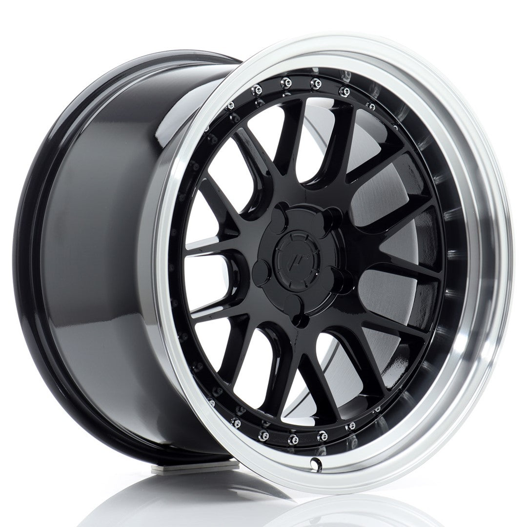 Jante Japan Racing JR40 R18 10.5J Negru Lucios cu Buze CNC - PCD Configurabil