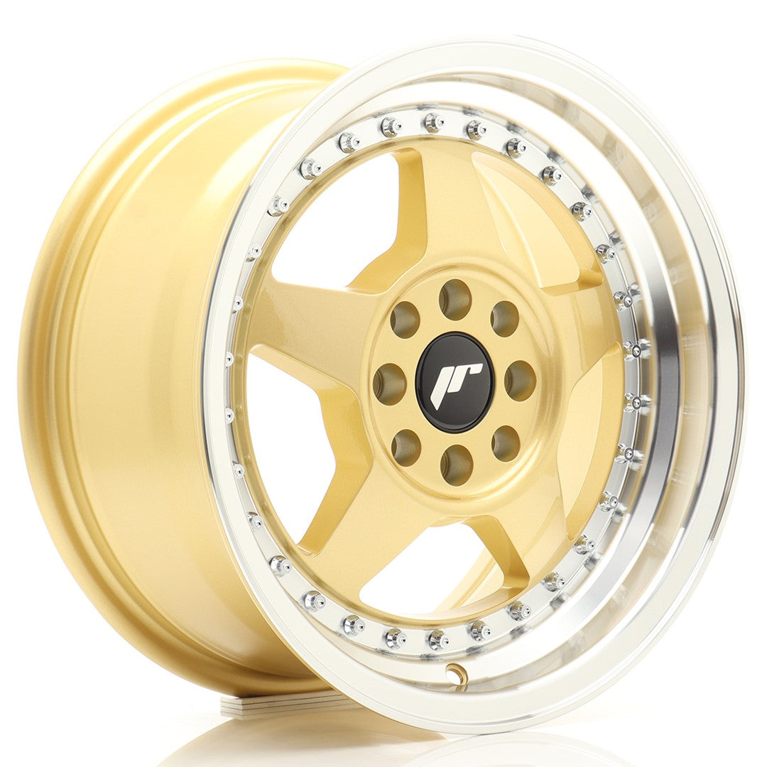 Jante Japan Racing JR6 R15 7J ET25 Auriu cu Buze CNC - PCD Configurabil