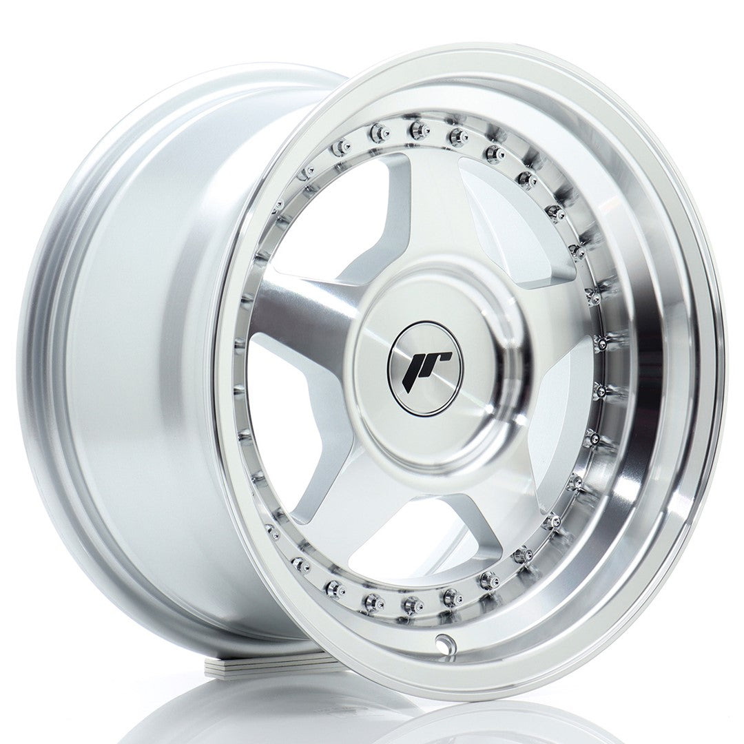 Jante Japan Racing JR6 R15 8J ET25 Argintiu cu Fata CNC - PCD Configurabil