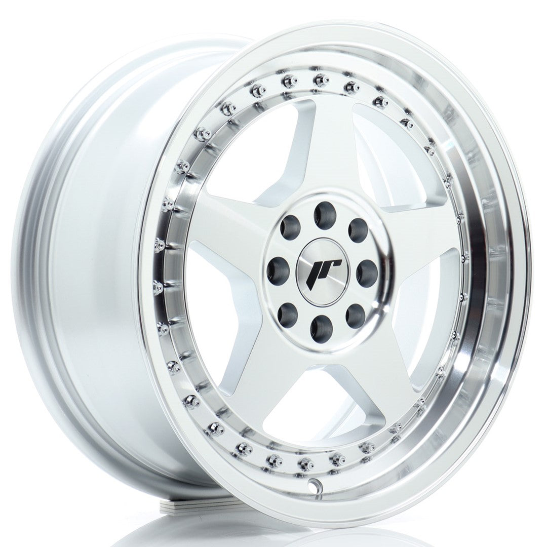 Jante Japan Racing JR6 R16 7J ET25 Argintiu cu Fata CNC - PCD Configurabil