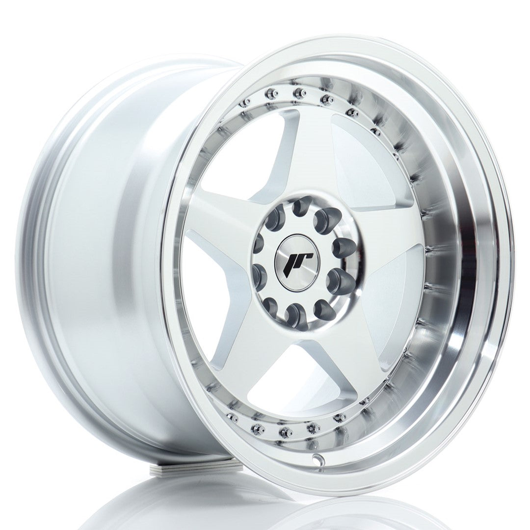 Jante Japan Racing JR6 R17 10J ET20 Argintiu cu Fata CNC - PCD Configurabil