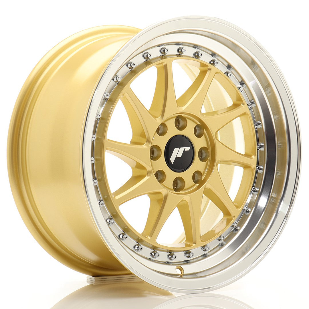 Jante Japan Racing JR26 R16 8J ET25 Auriu cu Buze CNC - PCD Configurabil