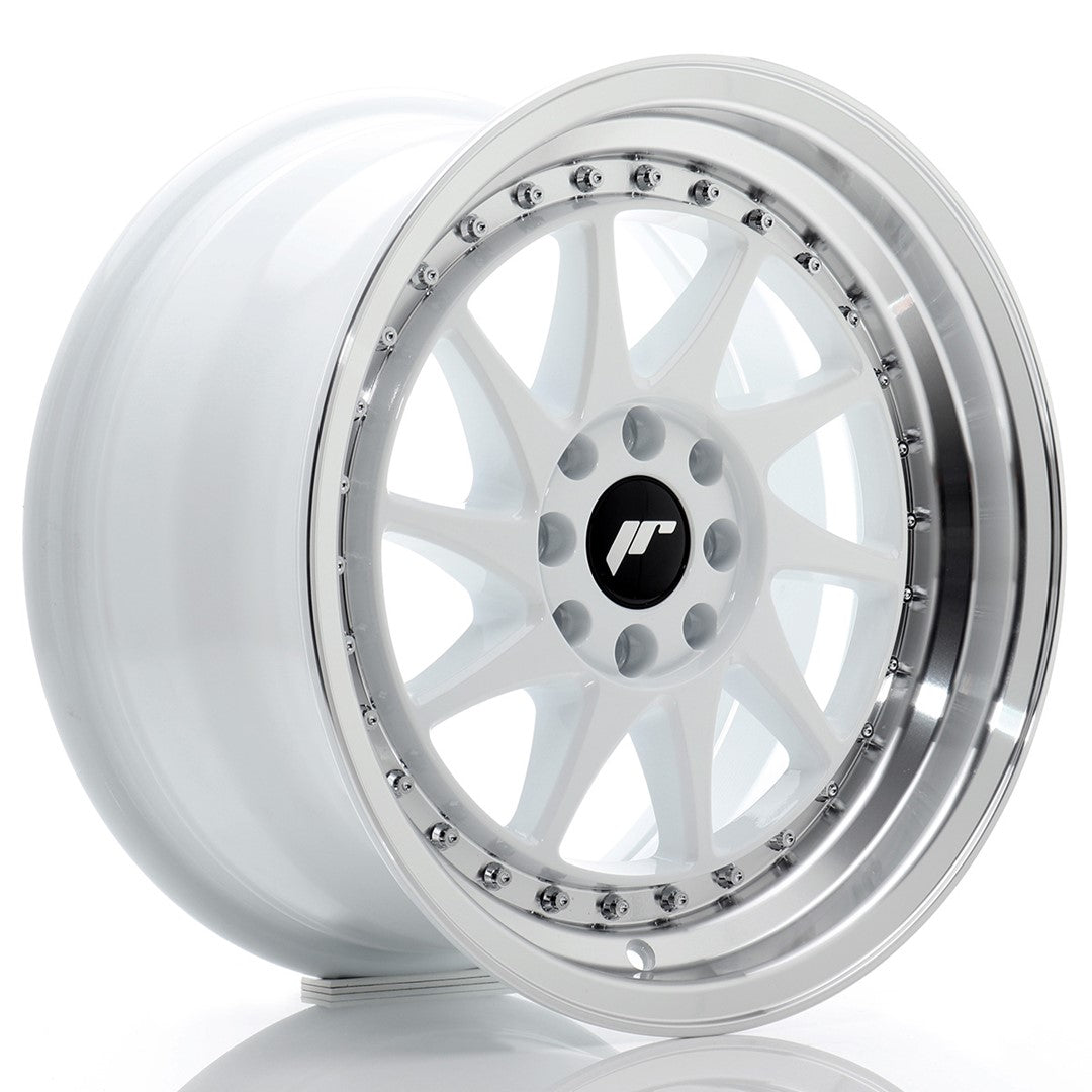 Jante Japan Racing JR26 R16 8J ET25 Alb cu Buze CNC - PCD Configurabil