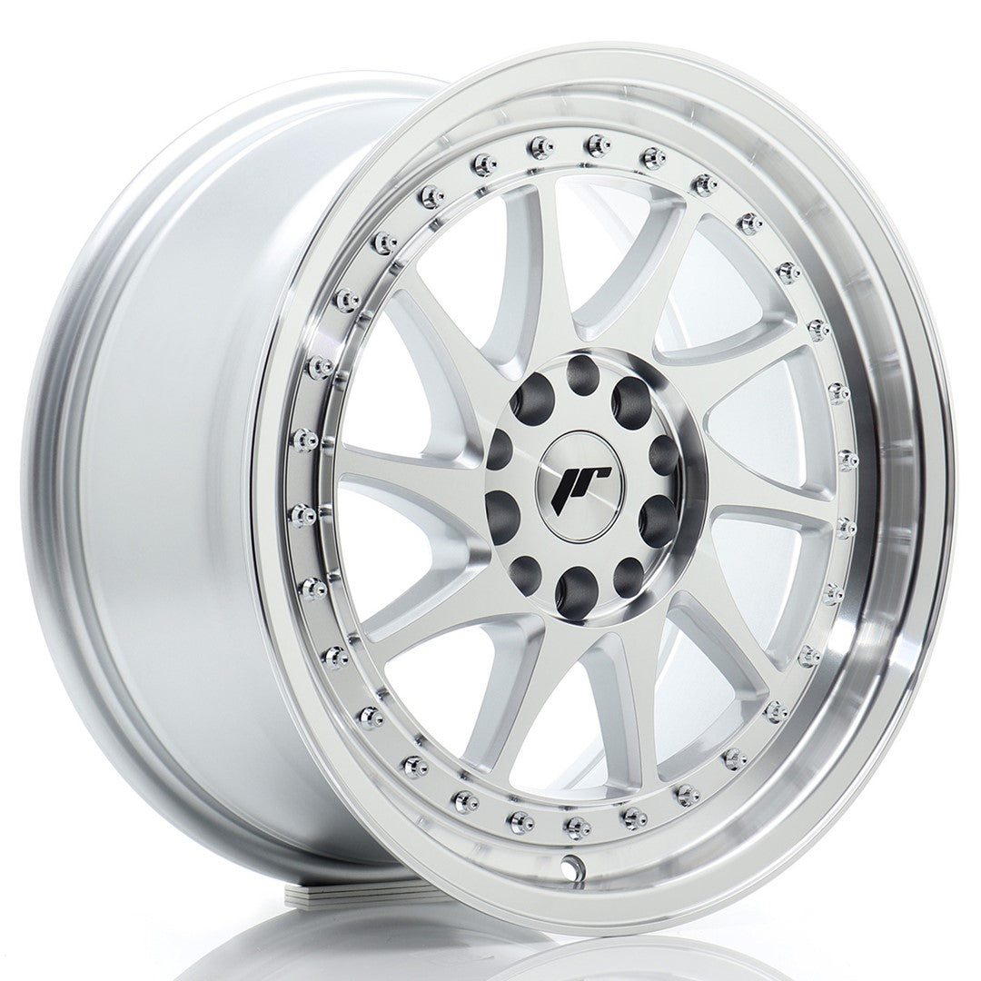 Jante Japan Racing JR26 R17 8J ET35 Argintiu cu Fata CNC - PCD Configurabil