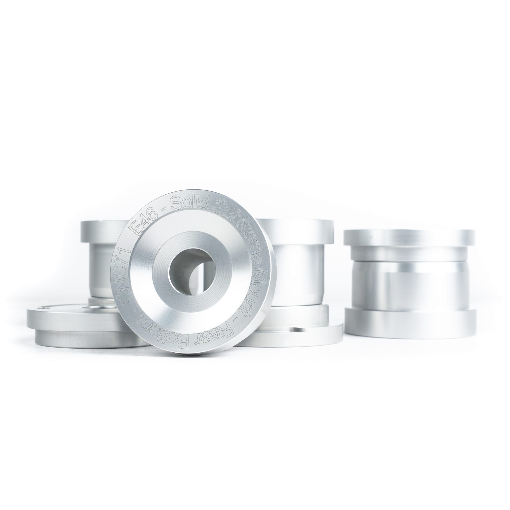Set bucse rigide aluminiu cadru spate BMW E46