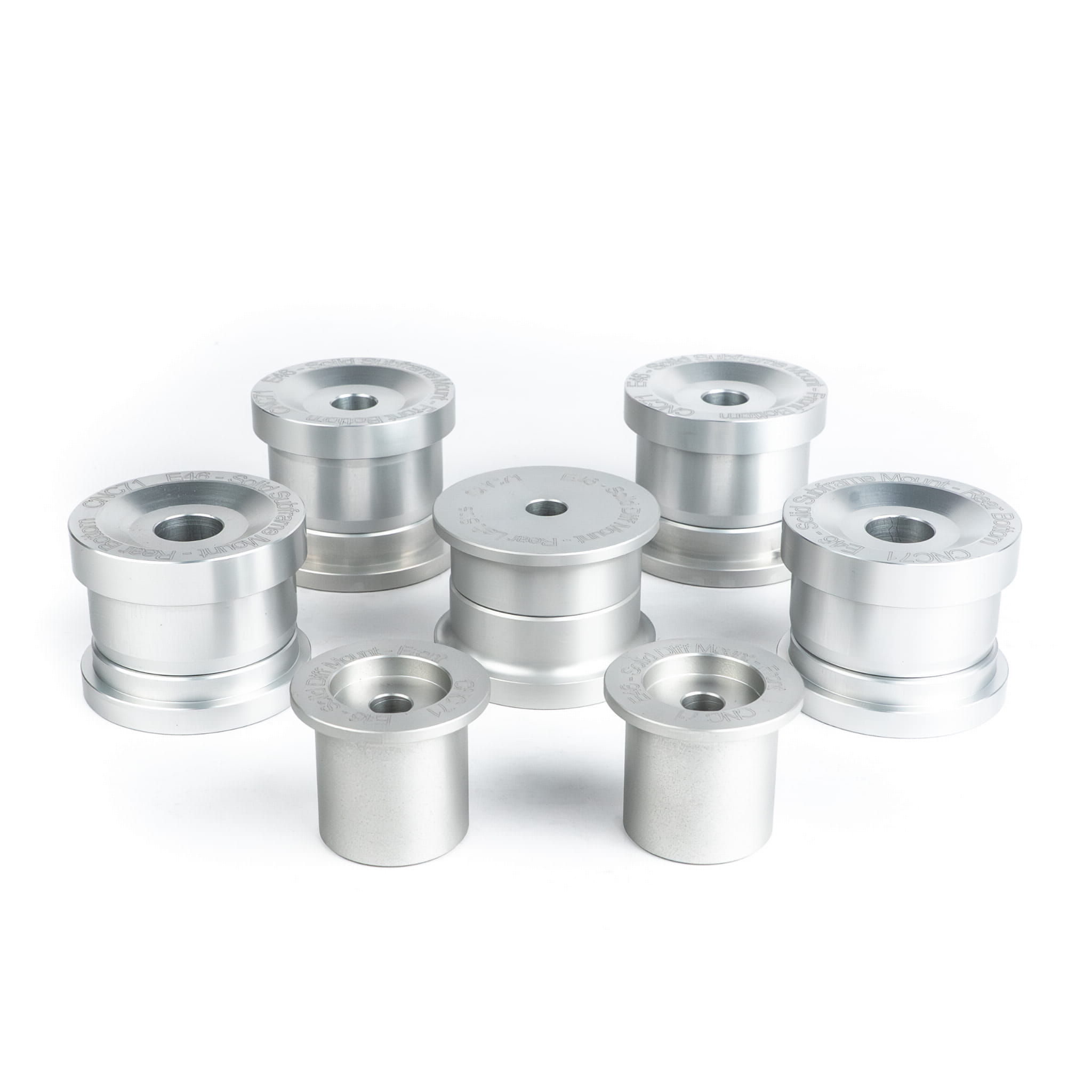 Kit bucse rigide aluminiu punte spate BMW E46