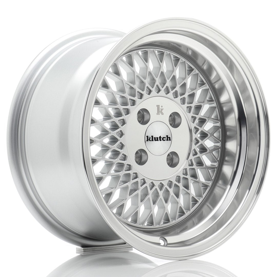 Jante Klutch Wheels SL1 R15 8.5J ET17 Argintiu cu Buze CNC - PCD Configurabil