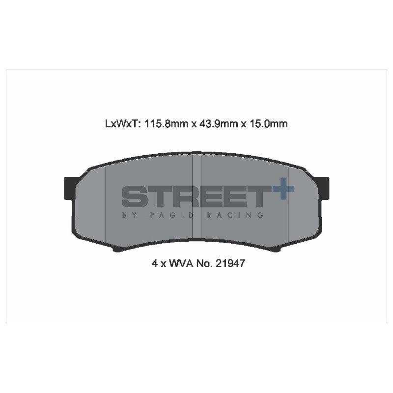 Placute Frana Spate Pagid Street+ T8007 - Mitsubishi Pajero