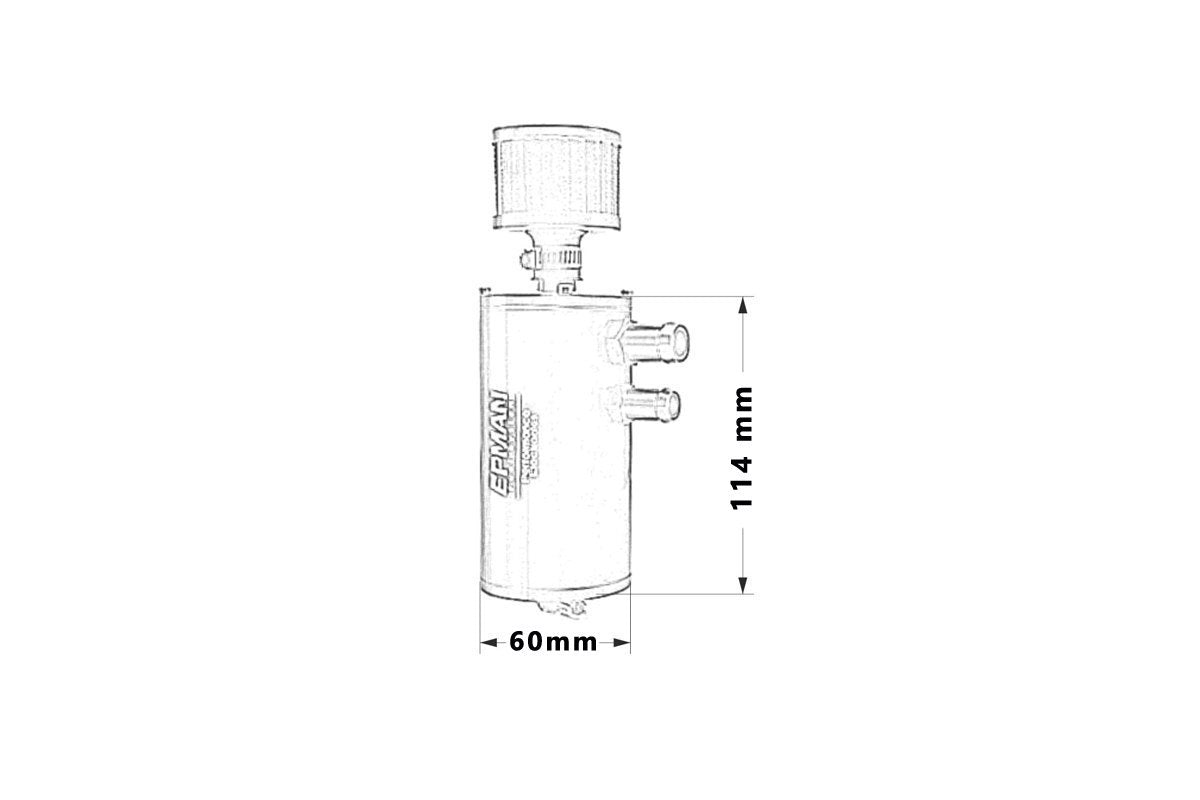 Oil Catch Can 0,3L 12mm 15mm Negru