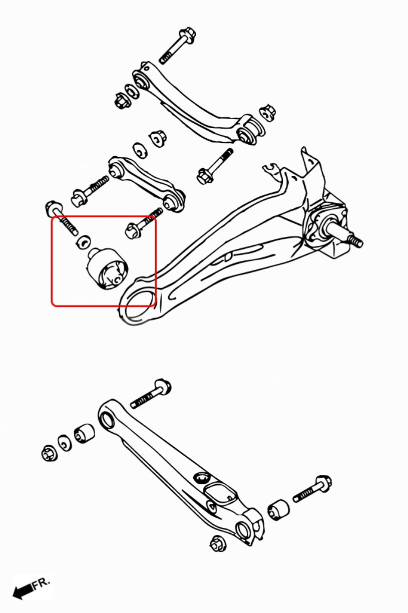 Set bucse brat longitudinal spate Hardrace pentru Mitsubishi Lancer - 6605