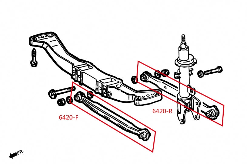 Brat suspensie brat transversal fata spate Hardrace pentru Alfa Romeo 147 / 156 - 6420-F