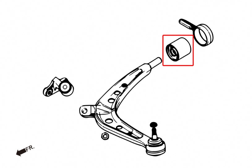 Set bucse brat suspensie inferior fata Hardrace pentru BMW Seria 3 - 8741