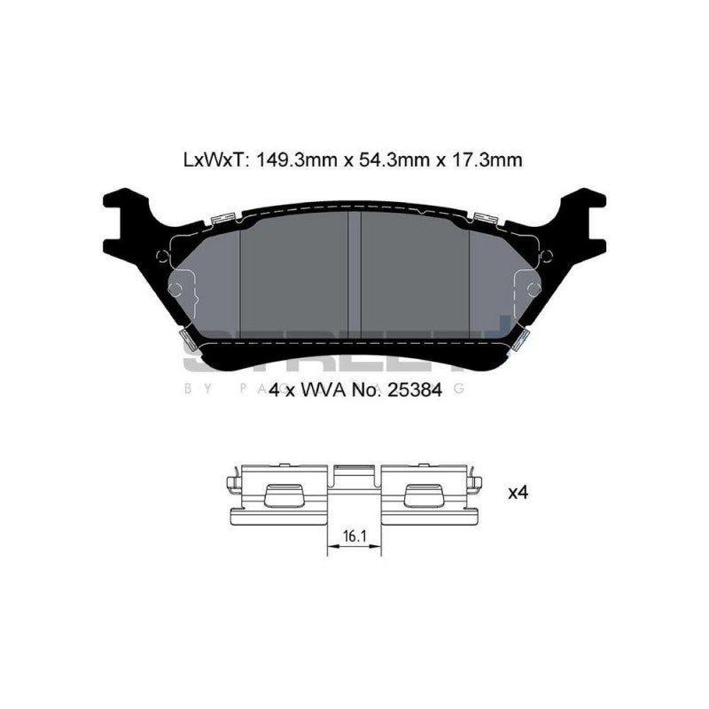 Placute Frana Pagid Street+ T8220