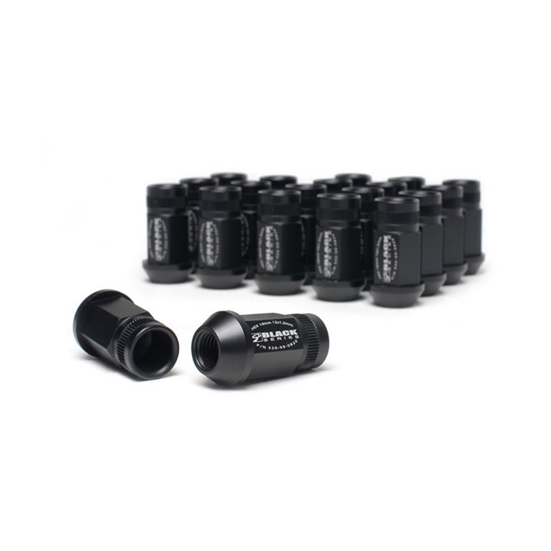 Set 20 piulite de roata Skunk2 din aluminiu 7075 forjat, M12 x 1,5, anodizate negru