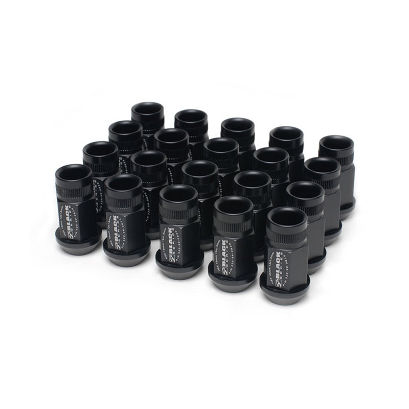 Set 20 piulite de roata Skunk2 din aluminiu 7075 forjat, M12 x 1,5, anodizate negru
