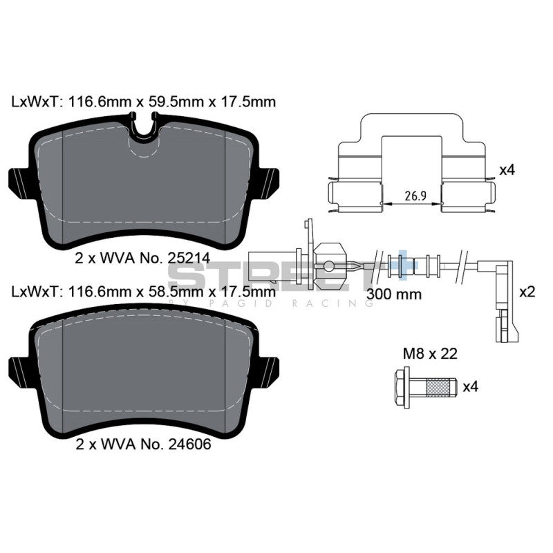 Placute Frana Spate Pagid Street+ T8114 - Audi A8