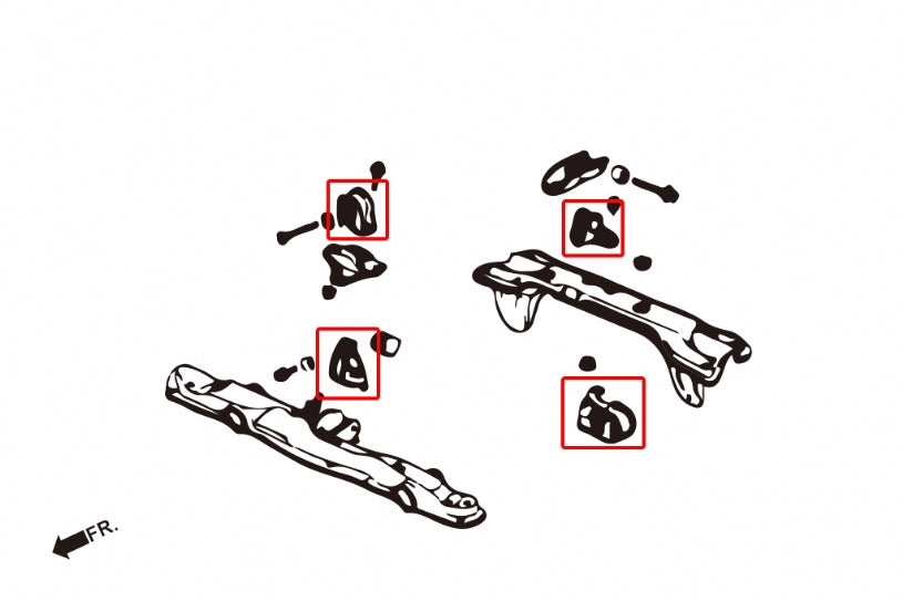 Tampon motor durificat Hardrace pentru Honda CRX / Civic - 6576