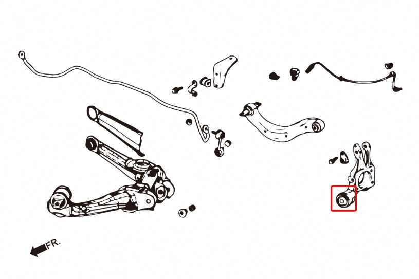 Set bucse fuzeta spate Hardrace pentru Honda Civic - 7396