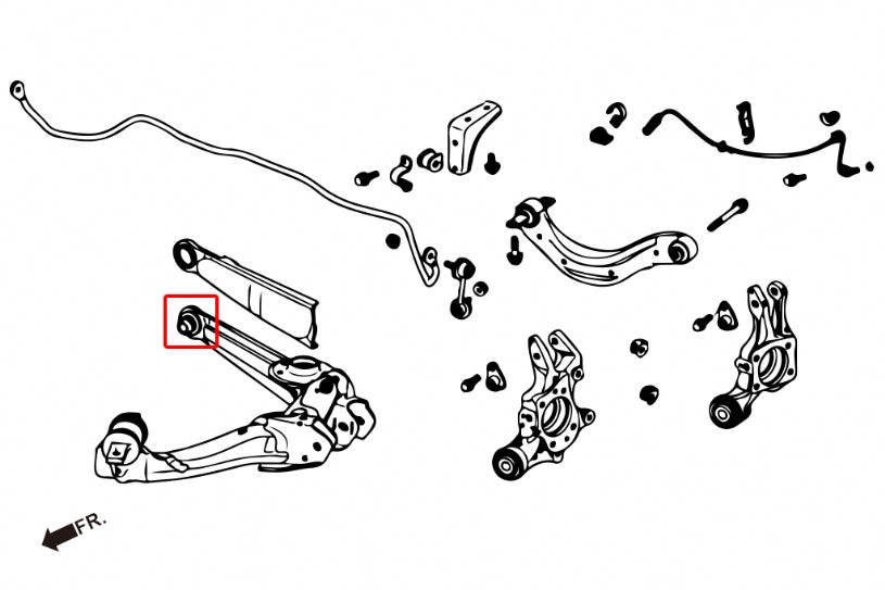 Set bucse brat suspensie inferior spate Hardrace pentru Honda Civic - 6594-FD