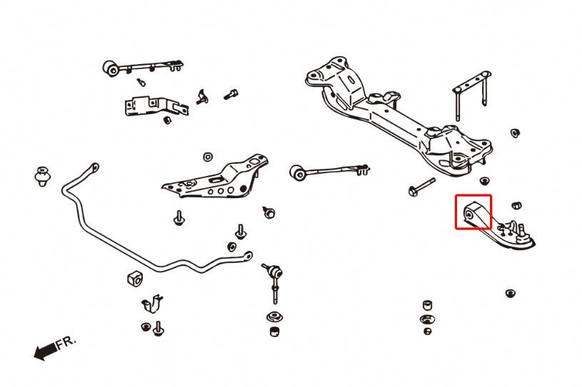 Set bucse brat suspensie inferior fata Hardrace pentru Nissan Silvia / Skyline - 6735