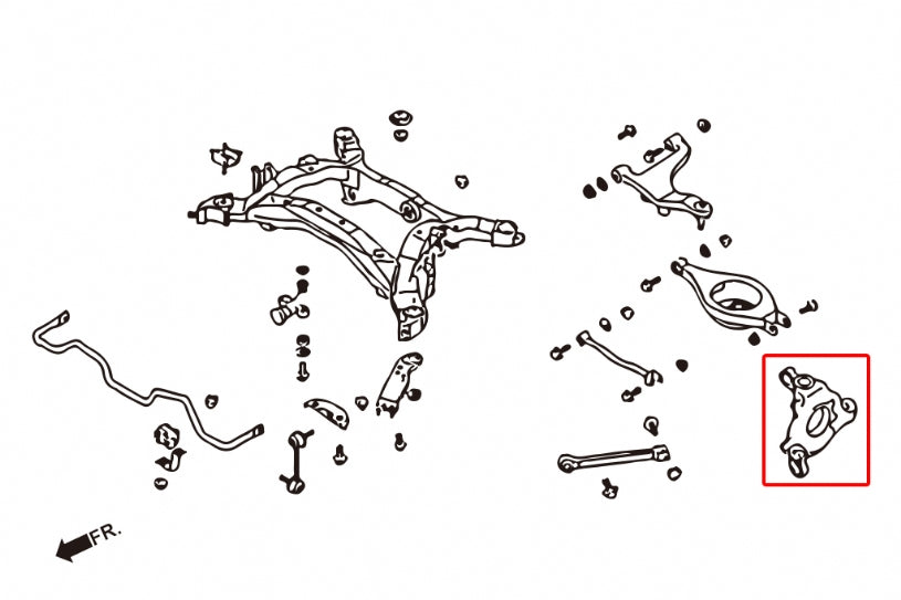 Set bucse fuzeta spate Hardrace pentru Infiniti G / Nissan 350Z / 370Z - 7247