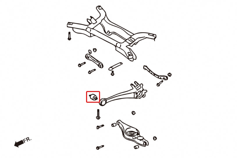 Set bucse brat longitudinal spate Hardrace pentru Mitsubishi Outlander - 7168