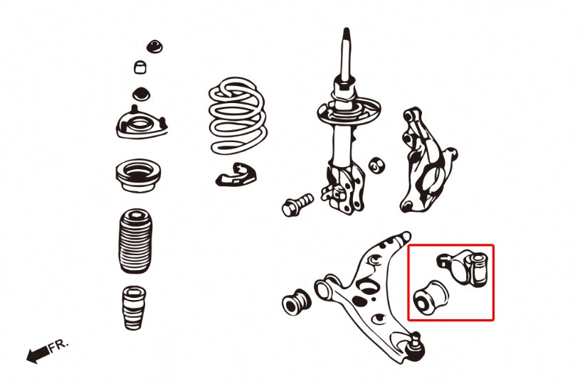 Set bucse brat suspensie inferior fata Hardrace pentru Mazda Mazda 3 - 8719