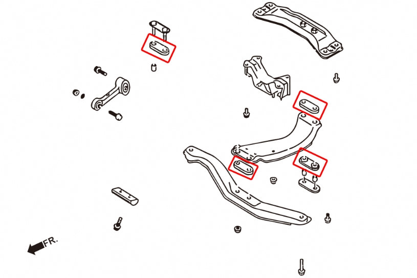 Set bucse traversa cutie de viteze Hardrace pentru Subaru Forester / Impreza - 7124
