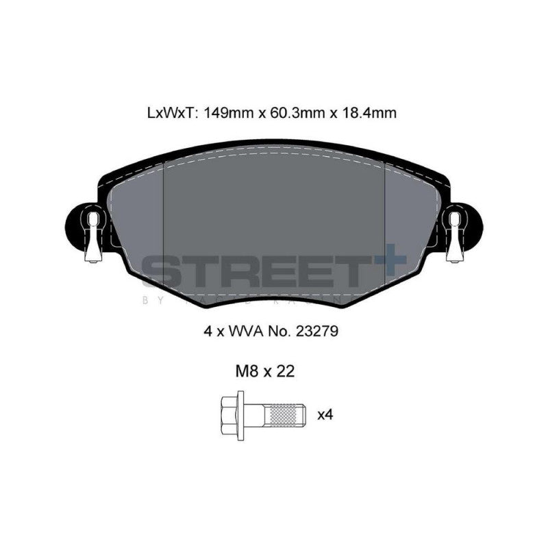 Placute Frana Fata Pagid Street+ T8167 - Ford Mondeo