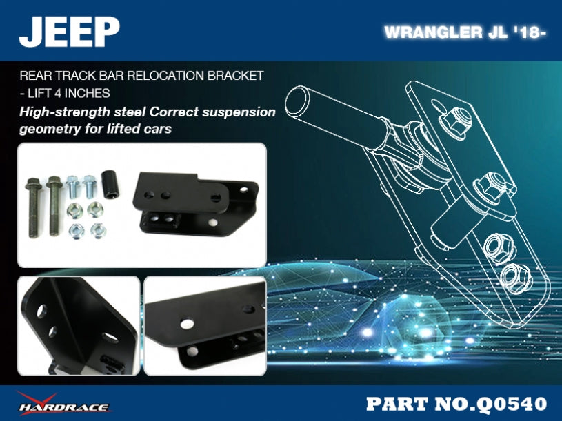 Brida repozitionare bara panhard spate Hardrace pentru Jeep Wrangler - Q0540