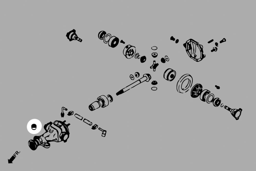 Set bucse tampon diferential spate, capat fata Hardrace pentru Infiniti G / Nissan 350Z / 370Z - Q0920