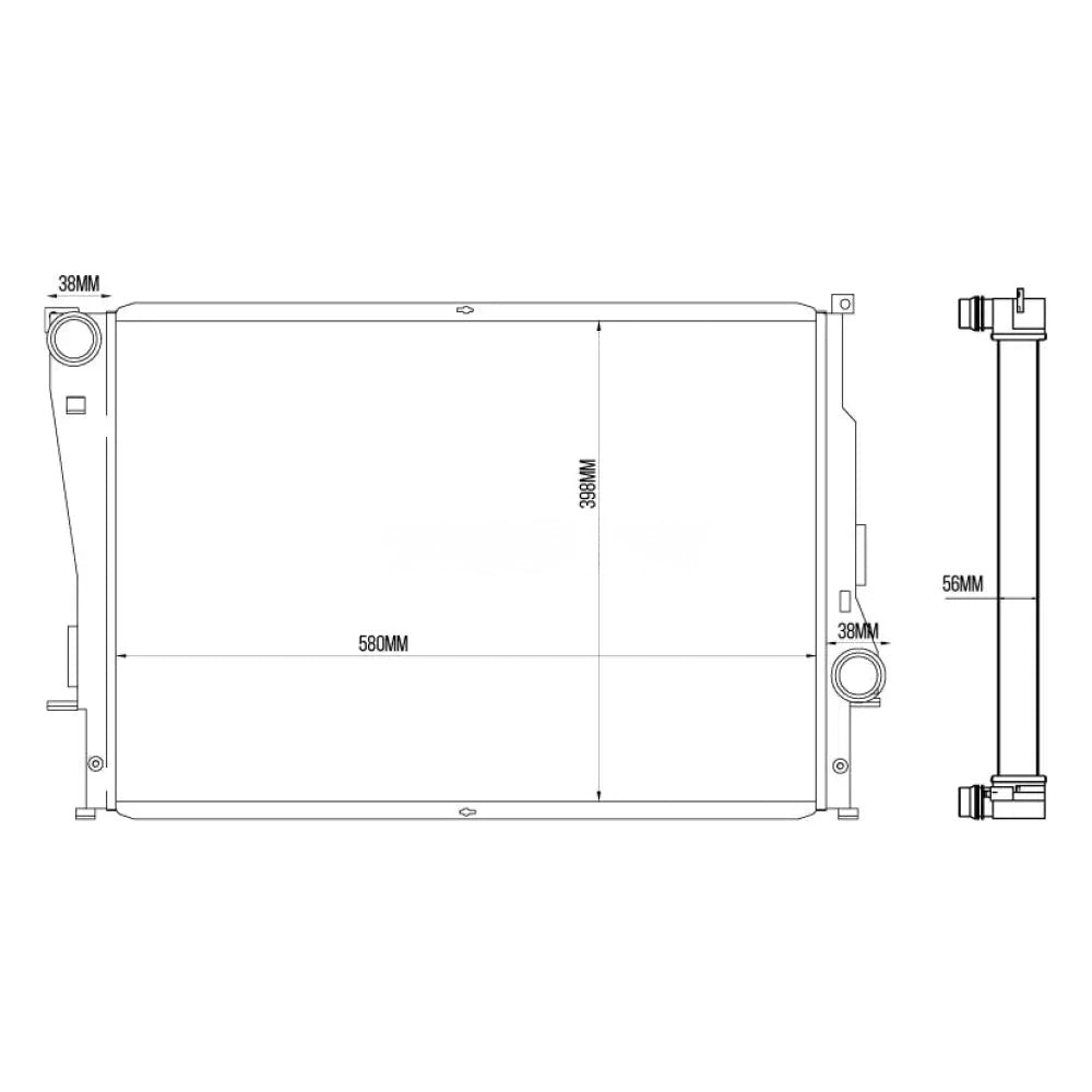 Radiator de apa Tegiwa din aluminiu pentru BMW M3 E46