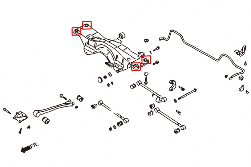 Set bucse traversa spate Hardrace pentru Subaru Forester / Impreza - 6789