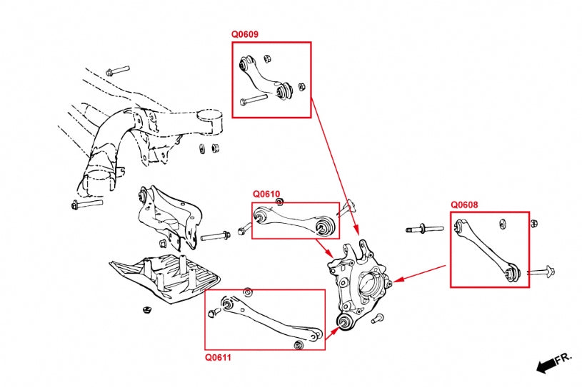 Kit corectie camber spate Hardrace pentru BMW Seria 3 / Seria 4 / Toyota GR Supra - Q0609