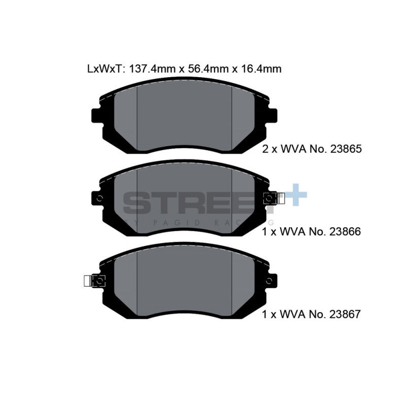 Placute Frana Fata Pagid Street+ T8047 - Subaru Baja Pickup