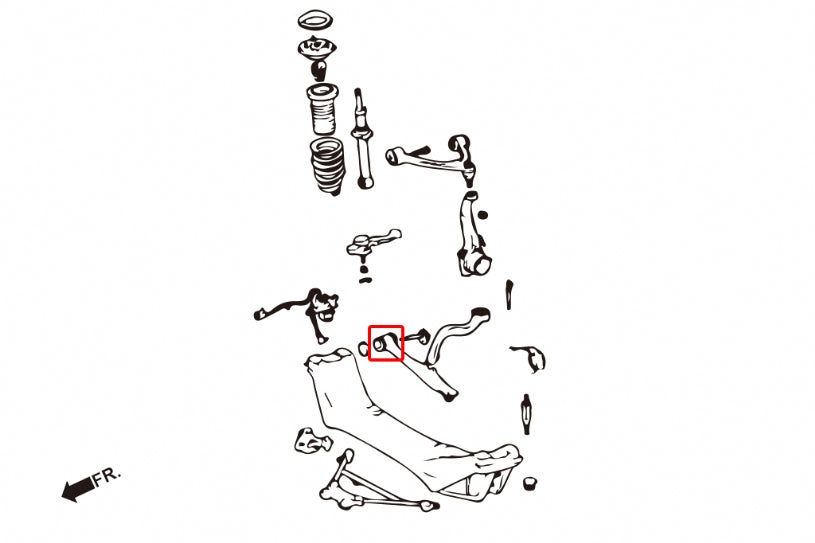 Set bucse brat suspensie inferior fata Hardrace pentru Lexus GS / SC / Toyota Aristo - 7176