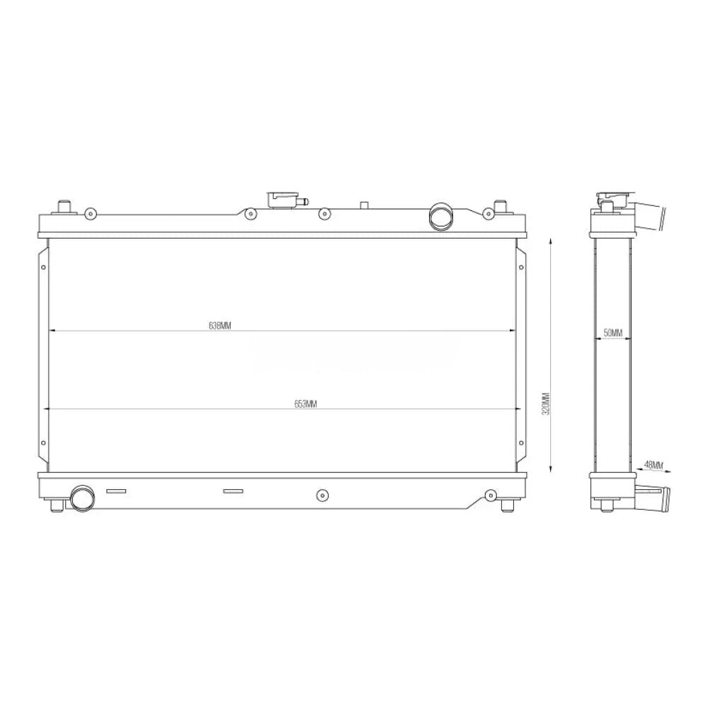 Radiator de apa Tegiwa din aluminiu pentru Mazda MX-5 NB 1.6 si 1.8, 1998-2005